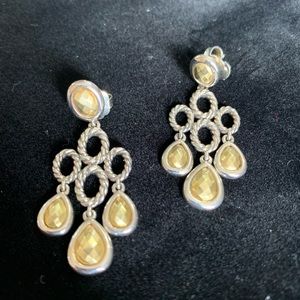 David yurman dangle gold and silver earrings